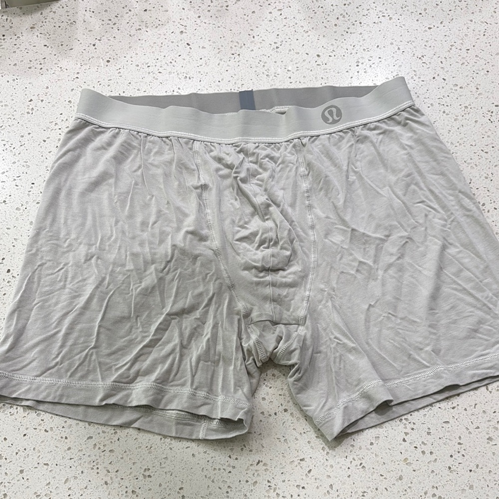 lululemon athletica Gray Boxer Briefs Soft Elastic Waistband